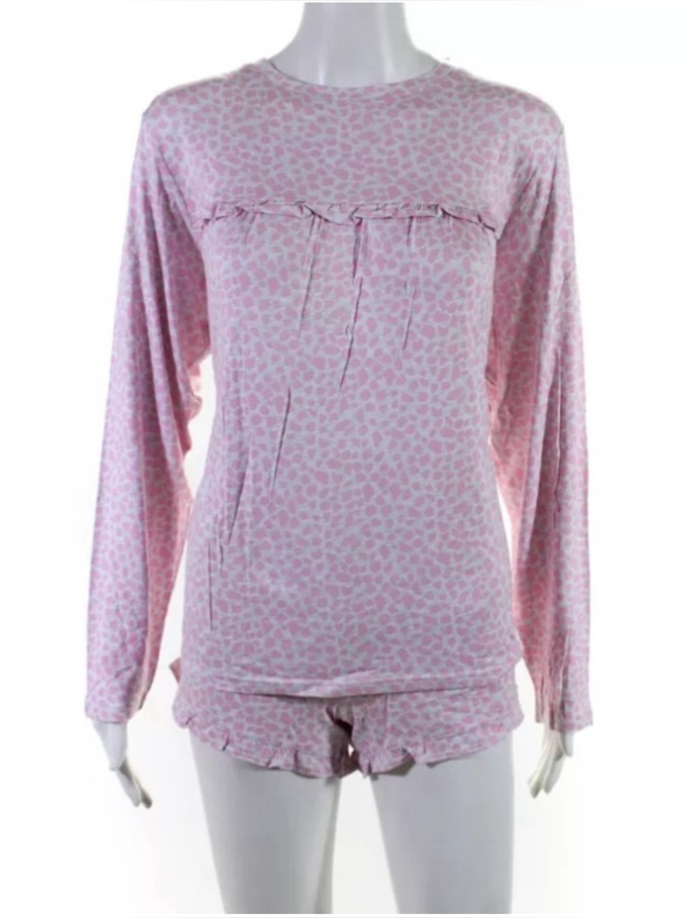 Emerson Road Little Giraffe Pink Printed Long-Sleeve Shorts Sleep Set Small NWT